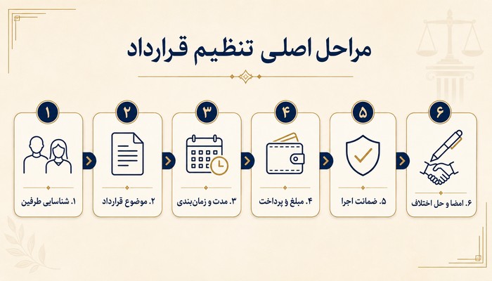 مراحل اصلی تنظیم قرارداد